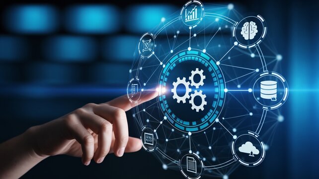 Automated business processes with digital interface and gears