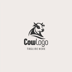 Bold Black White Cow Identity