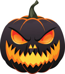 Fototapeta premium Halloween icon silhouette vector on transparent background