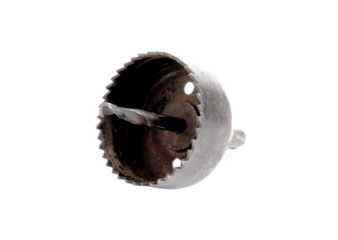 Versatile metal hole saw black, ideal for construction and home repair.