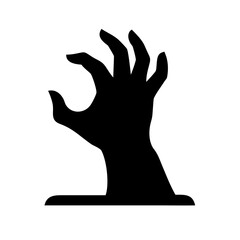 Monster Hand With Spooky Fog Icon Vector Silhouette