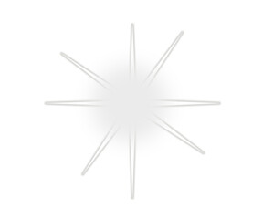 Glowing star light effect isolated on white background shining sparkle burst decorative element abstract bright starburst design PNG