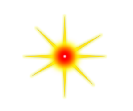 Glowing star light effect isolated on white background shining sparkle burst decorative element abstract bright starburst design PNG