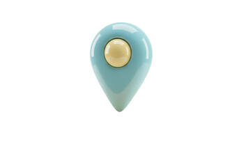 Isolated location pin icon with beige center depicting cartography or GPS symbol