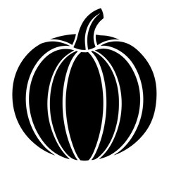 Pumpkin Side Profile Icon Vector Silhouette