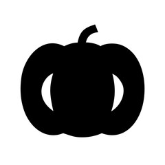 Pumpkin Silhouette Icon Vector Silhouette