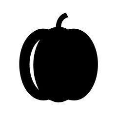 Pumpkin Silhouette Smiling Icon Vector Silhouette