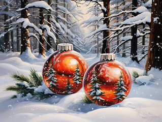 Excellent Elegant christmas ball collection with realistic design