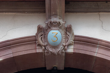 Magical Strasbourg city European style house number 3 (three)