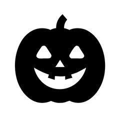 Pumpkin With Carved Teeth Smiling Icon Vector Silhouette
