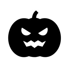 Pumpkin With Dramatic Angry Expression Icon Vector