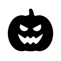 Pumpkin With Jagged Mouth And Angry Grin Icon Vector