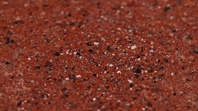 Red Speckled Stone Texture - Close-up view of a red speckled stone surface, showing fine details and texture.