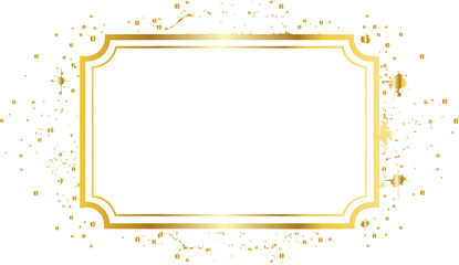 golden frame PNG 