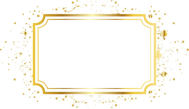golden frame PNG 