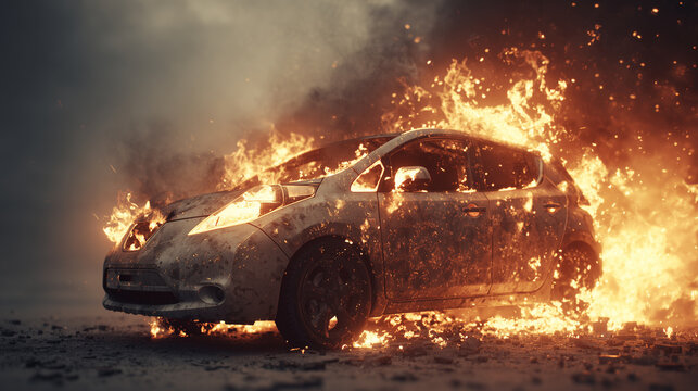 Lithium batteries in electric vehicles may catch fire or explode in collisions, posing serious safety hazards and demanding careful design and usage.