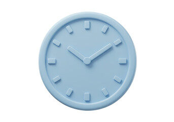 Isolated Analog Clock Timepiece Showing Quarter to Three, Deadline Reminder Concept