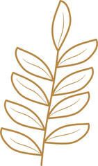 Brown Classic Illustration of Leave Vector
