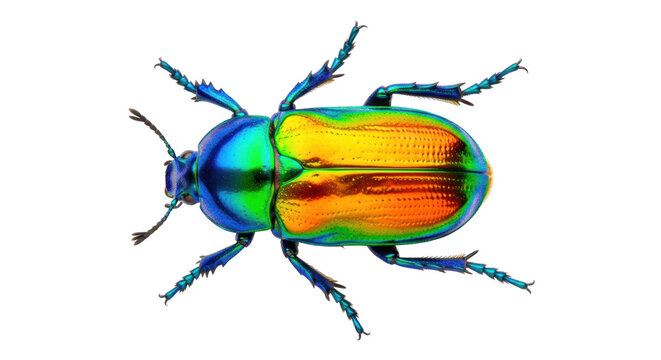 Isolated Iridescent Shiny Jewel Beetle, Jewel Scarab, Colorful Insect, Tropical Beetle