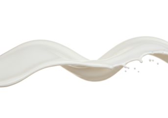 Isolated dairy milk splash twisting flow, liquid smooth swirl, creamy wave, natural food