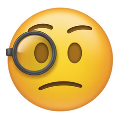 Fototapeta premium Emoji Detective with Magnifying Glass Solving Mysteries Uncovering Truths Investigating Cases
