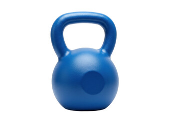Isolated blue kettlebell weights equipment for sports training and exercising lifestyle