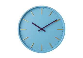 Isolated clock with minimalist design for use in creative compositions or infographics