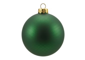 Isolated round green Christmas ornament, holiday decoration, festive and celebratory season
