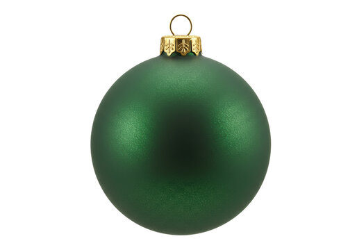 Isolated round green Christmas ornament, holiday decoration, festive and celebratory season - Powered by Adobe