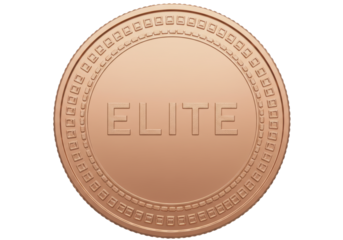 Isolated Bronze Medal Award with Elite Message, Distinction, Achievement, Accomplishment