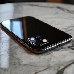 iPhone in titanium matte black Generative AI