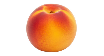 Isolated ripe peach fruit, healthy eating concept, fresh organic food, healthy nutrition