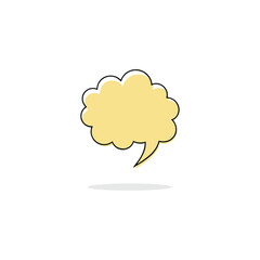 Chat bubble icon logo flat vector design