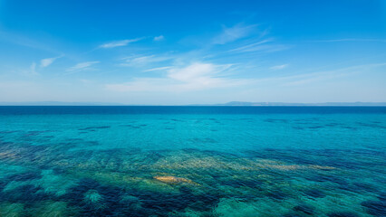 Seaside Paradise with Turquoise Water and Summer Sky