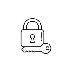 Digital Lock and Key Icon