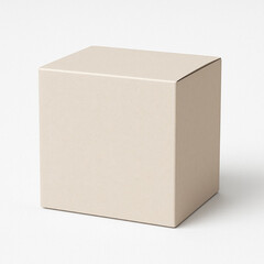 Cardboard box mockup isolated on a white background for packaging and branding design