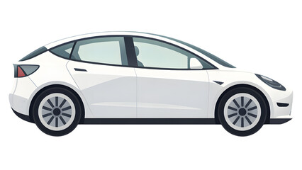 Obraz premium White background with a car illustration from the side