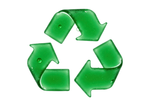 Isolated Recycled Glass Shape Symbolizing Renewability and Conservation Initiative