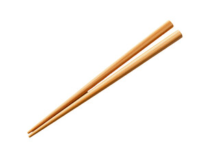 Wooden Chopsticks Isolated on Transparent background for Asian Cuisine