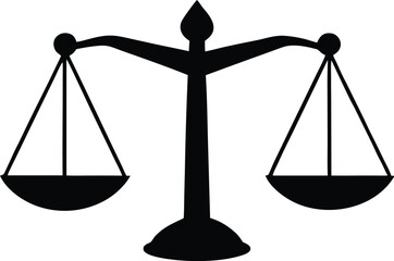 court law balance scale vector design
