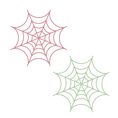 A set of versatile spider webs in multiple colors. Perfect for Halloween decorations, horror themes, or any design needing a subtle intricate pattern.

