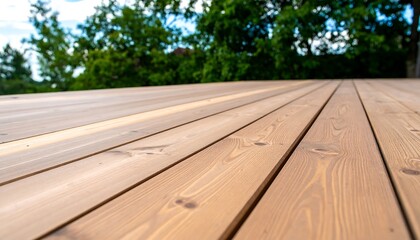 Wooden deck boards
