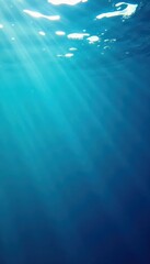 Obraz premium Fluid blue water gradient, dark to turquoise shades, serene, texture