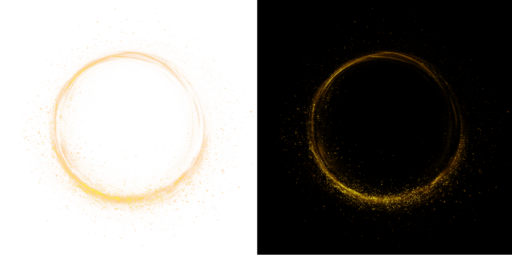 Glowing light round. Transparent PNG. PNG circle line creating a circular frame and round portal.