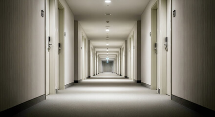 long corridor in the office