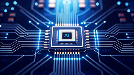 AI-Driven Technological Innovation Exploring Agentic Advancements in Electronic Circuitry Digital Landscape High-Tech Environment Close-Up Perspective