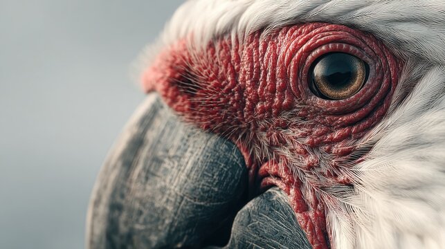 Detailed Portrait: Close-Up of a Striking Goffin's Cockatoo Profile Capture