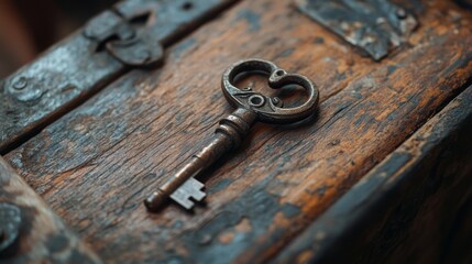 old chest door key