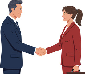 Fototapeta premium Business Professionals Shaking Hands After Successful Meeting