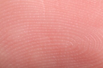 Macro view of finger skin with friction ridges